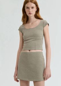 H&m Checked Mini Skirt