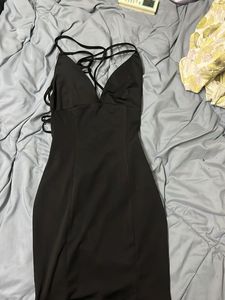 Chic Black Halter Neck Mini Dress