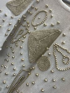 Embellish Off White Pullover