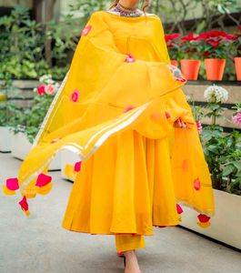 Yellow Kurta Set with Dupatta 4XL