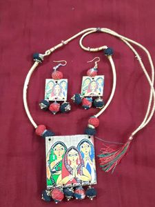 Handcrafted Ethnic Necklace &amp; Earring Set