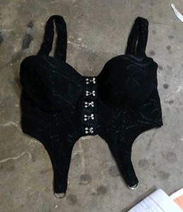 Black Corset Bustier Top