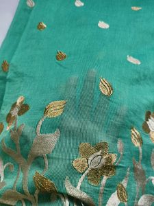pista green pastel colour saree