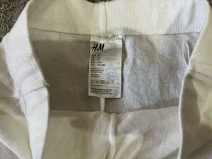 H&amp;M Sheer Lounge Set – White Long Sleeve Top &amp; Wid