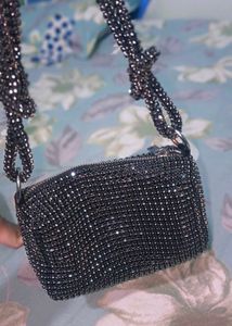 Sparkling Black Clutch Bag
