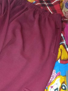 Burgundy Casual trousers