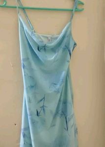 Cute Blue Floral Mini Dress