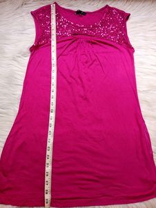 Sparkly Pink Tunic Top