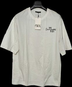 Zara White Graphic T-Shirt