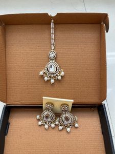 Exquisite Kundan Pearl Jewellery Set