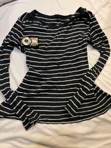Striped Long Sleeve Top y2k grunge