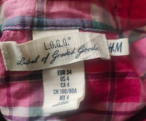 70s vintage coquette Pink Plaid shirt