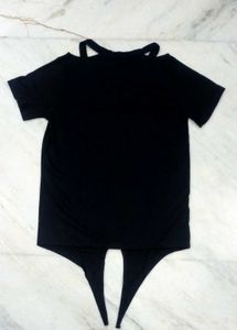 Black Cut Out Top