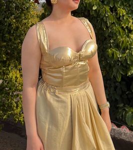 Elegant Gold Ethnic Co-ord Set