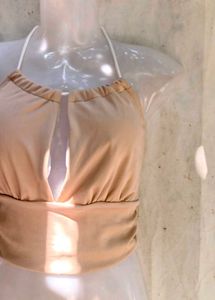 Ribbed Halter Neck Crop Top