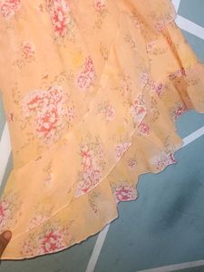 Charming Floral Cold Shoulder Dress