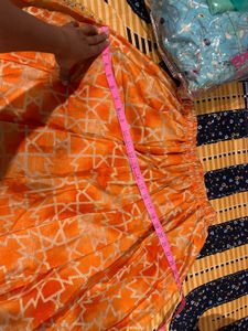 Orange Ethnic Skirt