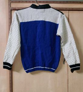 Boys Winter Sweater | Blue &amp; White | Full Sleeves