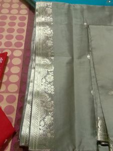 Silk Saree Pista Green Colour