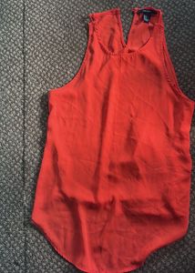 Vibrant Red Sleeveless Top