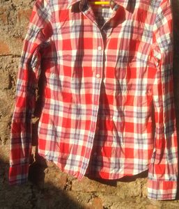 Classic Red Plaid Button-Up Shirt