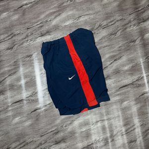 Nike Navy &amp; Red Striped Shorts