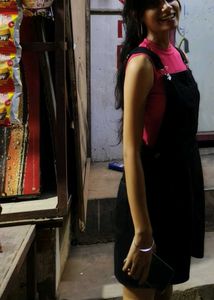 Black Denim Overalls