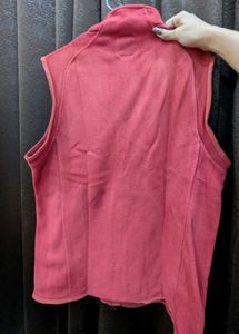 Cozy Red Fleece Vest