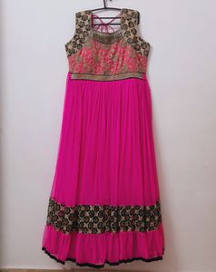 Pink Embroidered Anarkali Dress