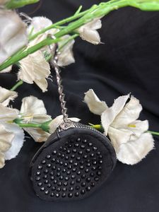 Black Studded Pouch