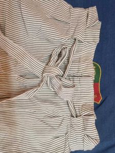 Striped Tie-Waist Shorts