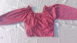 Sparkly Off-Shoulder Ruched Top