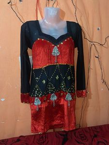 Stylish Red & Black Kurta