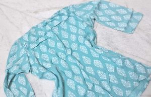 Beautiful Teal Printed Kurta