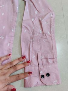 Pink Pure Cotton Shirt for men