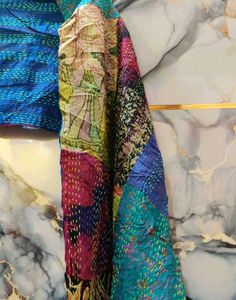 brand new Patchwork Kantha Throw/Scarf
