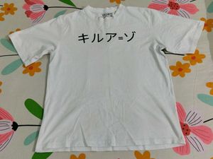Pull & Bear White Graphic T-Shirt