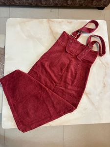 Pink Pinafore Midi Dress