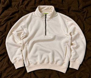 Korean Y2K boxy fit Quarter zipper