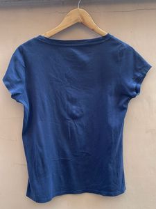 Classic Blue Crew Neck Tee