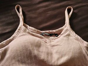 Ribbed Knit Cropped Tank Top
