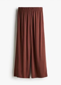 H&amp;M cropped dark Brown Palazzo Pants