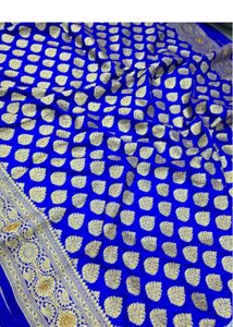 Royal Blue Banarasi Silk Saree