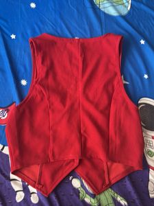 Red Button-Up vest