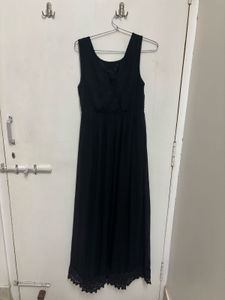 Black Crochet Gown