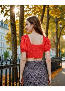 Chic Red Crop Top