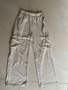 Beige Wide Leg  Pants