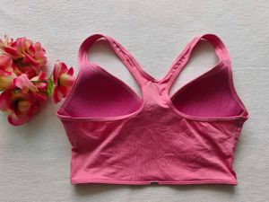 Pink Athletic Crop Top