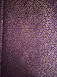 Banarasi-weave synthetic brocade sari