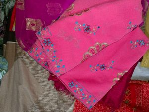 Vibrant Pink Embroidered Saree